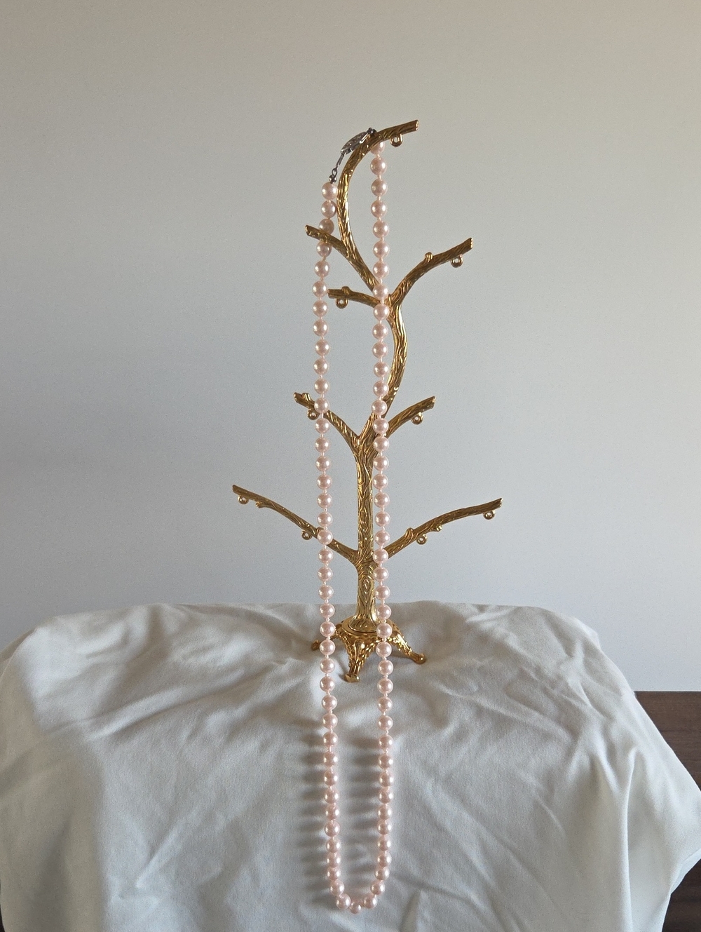 Long Pink Pearl Necklace - Classic Strand